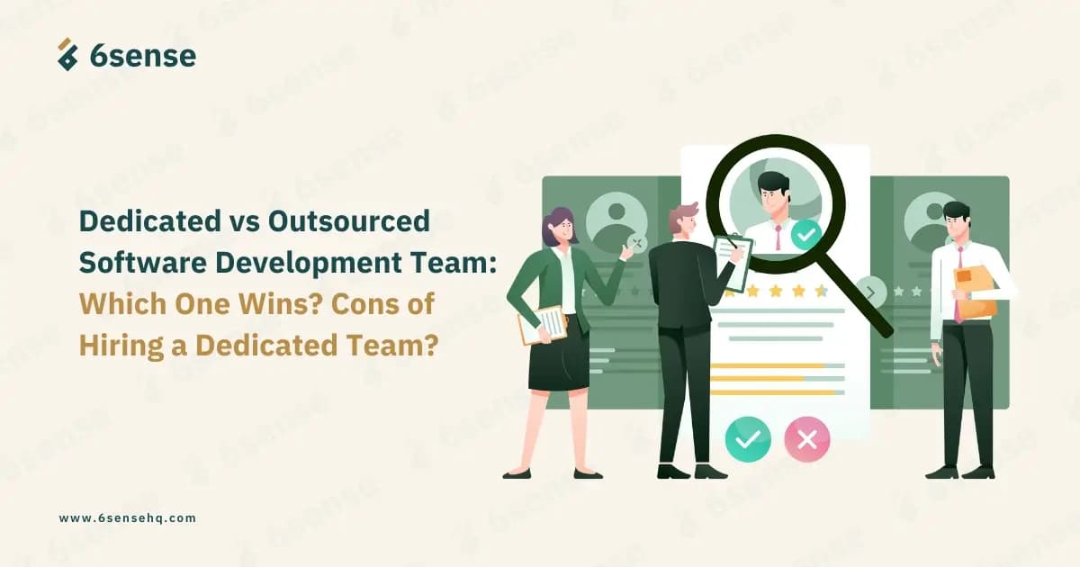 feature image of dedicated vs outsourced software development team